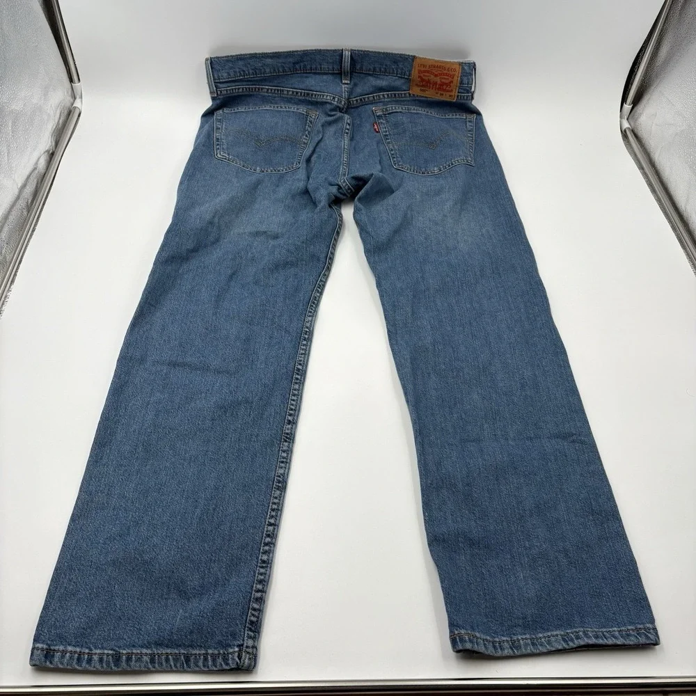 Levi's 505 Mens Jeans 36x30 Regular Fit Straight Leg Blue Denim Denim Pants